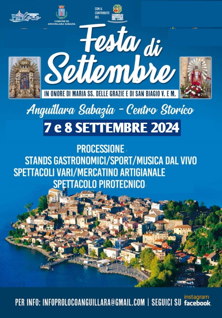 Anguillara: tradizionale Festa di Settembre all’insegna del cibo sano e del buon vino