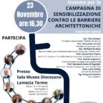 A Lamezia Terme il 23 novembre “Insieme per la campagna di sensibilizzazione contro le barriere architettoniche”