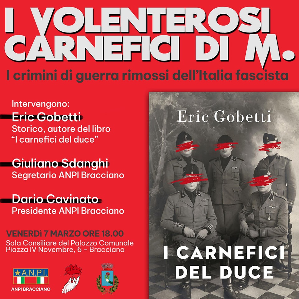 “I carnefici del duce”: il 7 marzo con Anpi Bracciano il libro di Gobetti