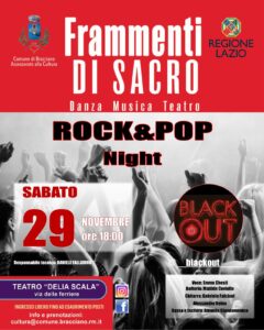 Il 29 novembre al Teatro Delia Scala di Bracciano i Blackout in concerto per la rassegna Frammenti di Sacro