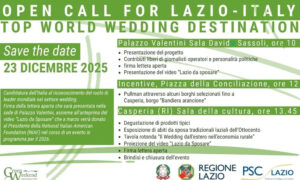 OPEN CALL FOR “LAZIO-ITALY TOP WORLD WEDDING DESTINATION”