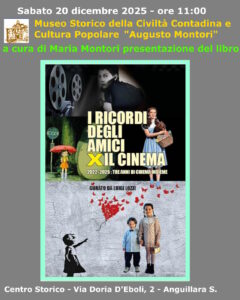Al Museo Contadino di Anguillara  presentazione del libro “I ricordi degli amici x il cinema” curato da Luigi Lozzi