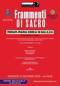 “Maria-Miriam Ebrea di Galilea” a Frammenti di Sacro il 21 dicembre al Teatro Delia Scala di Bracciano